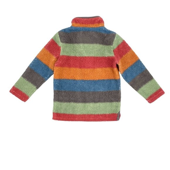 Joules Striped Fleece Striped Half Zip Pullover Youth Size 4 Fall Cozy Casual - Picture 2 of 6